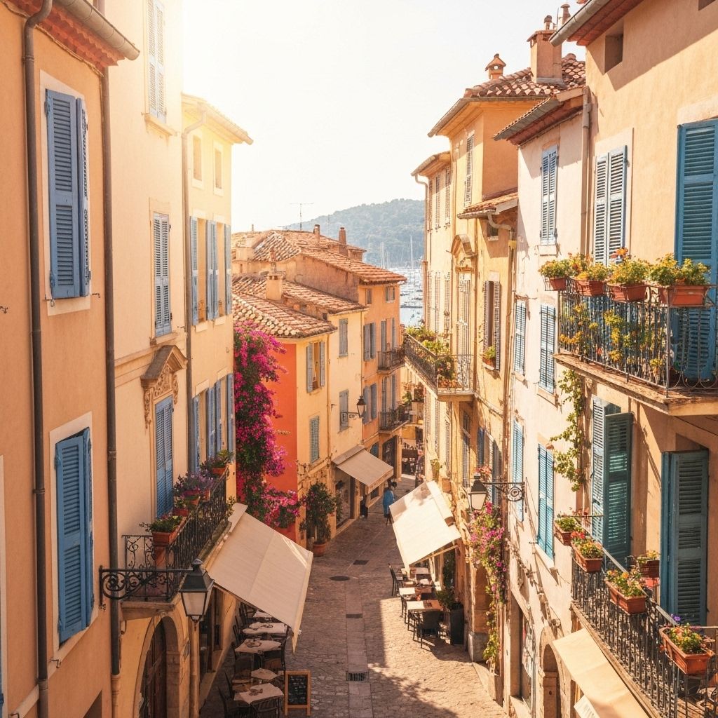 Vieux-Menton avec ses bâtiments colorés